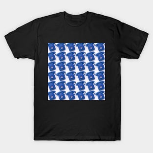 Blue vintage telephone print T-Shirt